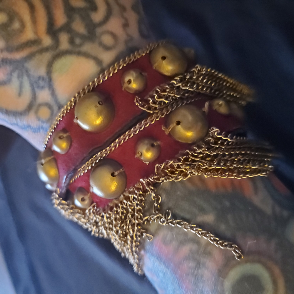 Fiona Paxton Red and Gold Chain Bracelet